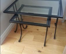 Iron & Glass Coffee Table Nest