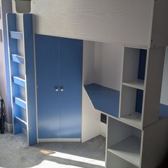 IKEA Loft bed with desk and closet