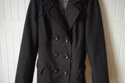 Grey Wool Coat . Size 10