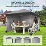 3x3 Pop Up Gazebo with Sidewalls Adjustable Garden Patio Party Tent Dark Grey Image 2