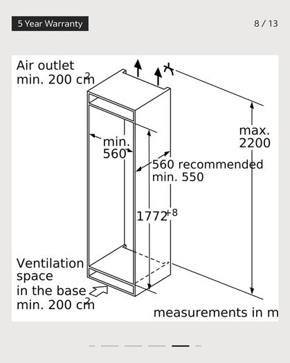 N 90 built-in freezer