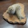 Vintage Faux Seal Pair Figure on Wooden Base Image 2