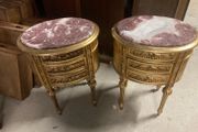 Marble top gold side table with drawers set of two nationwide delivery available