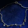 Vintage Sterling Silver925 Disc Charm Anklet Bracelet length 10" - 1,6g Image 4