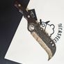 Forged Butcher Knife with Owl Engraving  Wisdom, Strength & Precision Image 2