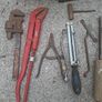Old Vintage Cantilever Toolbox and Tools Image 3