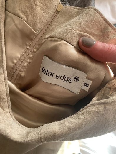 vintage suede maxi skirt