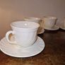 1960's 12 piece Arcopal milk glass cups and saucers set Image 3