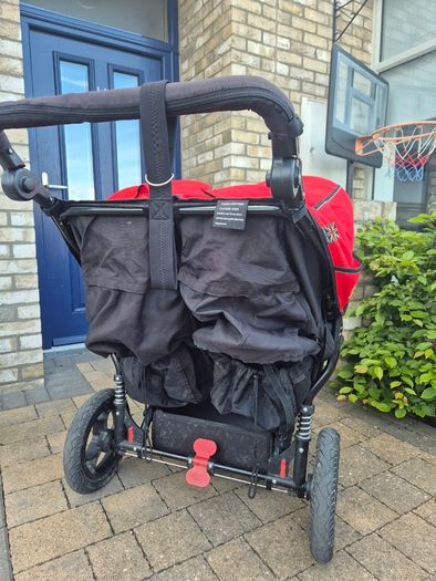 Twin double stroller buggy