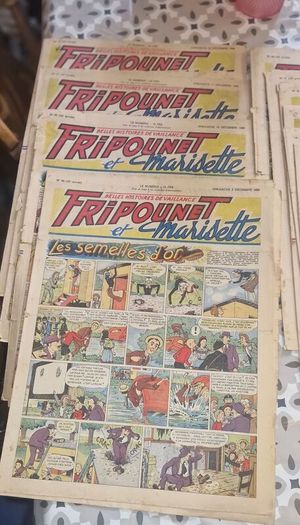 17x rare 1950 fripounet & marisette - inc. christmas eve issue #52