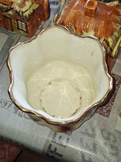 Old Ceramic Indoor Planter Jardiniere or Cachepot, Postage Available or Collection,