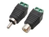 Male Female Phono RCA Plug Terminals Adapters Solderless
