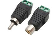 Male Female Phono RCA Plug Terminals Adapters Solderless