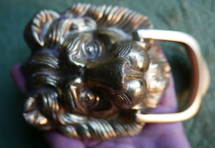 Vintage Brass Lion Door Knocker