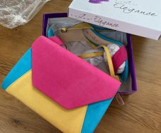 Brand new unworn high heel sandals & clutch bag