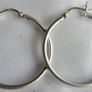 Vintage 925 Sterling Silver Hoop Earrings Large Classic Hoop Gift 5,67g Image 9