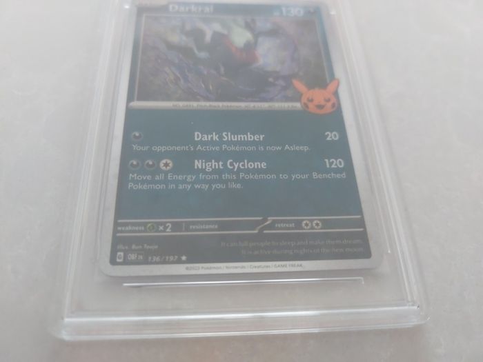 Pokemon Darkrai Holo Trick or Trade 2024 Kurbis Stamp Grading 9.5 Mint