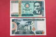 Peru  10,000 Intis  1988  ( uncirculated )