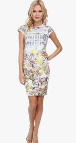 Ted Baker Window Blossom Cherry Dress - Size 2- UK 10