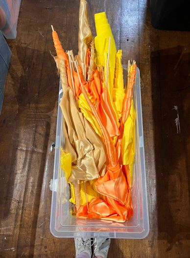 Red, Gold & Warm-Tone Satin/Velvet Fabric Bundle