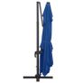 Cantilever Umbrella with LED Lights and Aluminium Pole 400x300 cm Azure blue Image 6