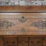 French Louis XV Revival Carved Solid Oak Bureau/Secretary, c.1920s Image 3