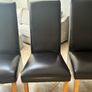 4 brown leather chairs Image 2