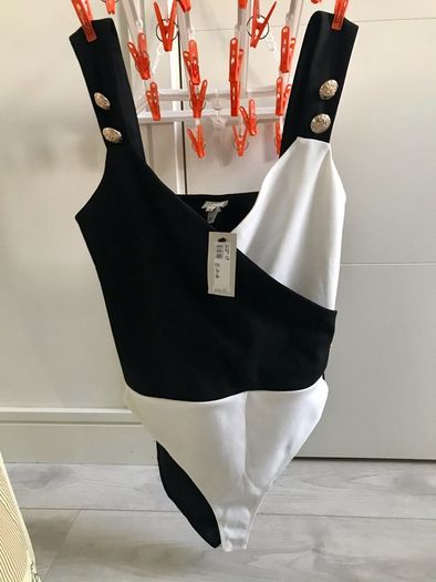 Further Price Reduction!!! Black & White River Island Bodysuit Bnwt