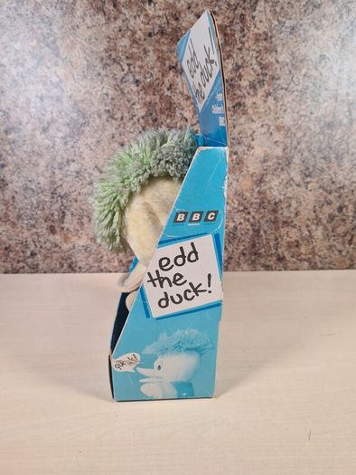 Vintage  Edd The Duck Hand Puppet Soft Toy From Bbc Tv 1990 Boxed