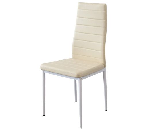 Durable faux leather upholstery Set of 6 dining chairs