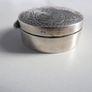 Sterling silver etched pill pot Image 3