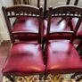 Six oak dining chairs set Victorian antique Image 2