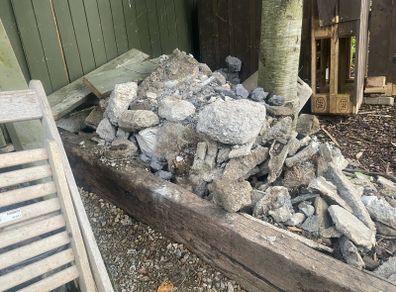 Concrete rubble