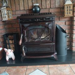Stanley  stove with a back boiler