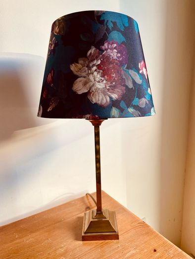 Pair of Stunning Floral Lampshades Dark Romantic Maximalist Country House Style BRAND NEW