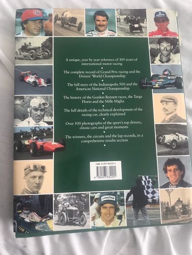 hard back 100 years of Motor racing A5 size hardback large