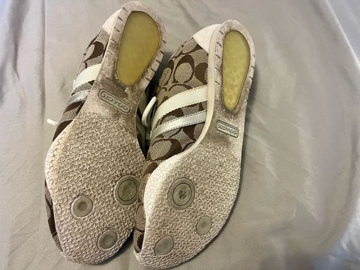 Coach Katelyn Q300 Trainer UK4.5 US6.5M white/beige suede