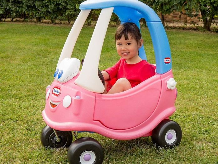 Princess Cozy Coupe Car - Ride-On with Real Working Horn, Clicking Ignition Switch, & Fuel Cap