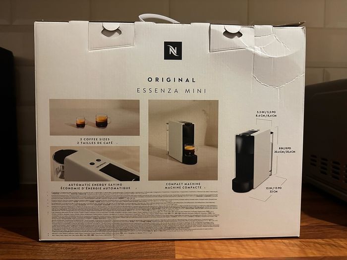 Brand new Nespresso Essenza Mini Black (Matt) coffee machine - Original / Regular capsules.