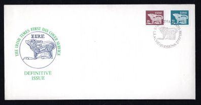 1981 Ireland 18p & 19p Gerl Definitive Stamp Illustrated The Irish Times First Day Cover (FDC)
