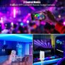30M LED Strip Lights, CGN Bluetooth 100FT Music Sync Smart LED Strip With Remote 5050 RGB Colour Changing Decorative Dimmable Light Strips Multimode Ambient Mood Lighting for Bedroom TV Backlight Image 9