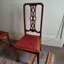 Set of 4 Vintage Solid Wood Dining Chairs Image 3