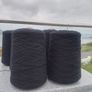 Double-worsted Black Wool Yarn Cones Image 2