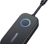 Bluetooth 5.3 Transmitter Receiver, 28H Long Playtime, Dual Connection, 10m Range, Mic for Calls, 2-in-1 Wireless Aux Bluetooth Adapter for TV, Airplane, Headphone, Airpods, Speaker, Car