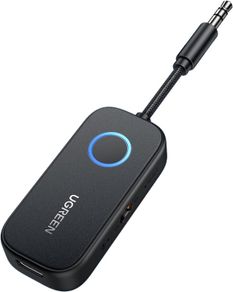 Bluetooth 5.3 Transmitter Receiver, 28H Long Playtime, Dual Connection, 10m Range, Mic for Calls, 2-in-1 Wireless Aux Bluetooth Adapter for TV, Airplane, Headphone, Airpods, Speaker, Car