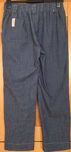 Ladies Blue Striped Ankle Length Trousers by Feria