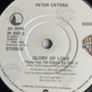 Peter Cetera. Glory of love picture sleeve vinyl record single in vg+ condition Image 2