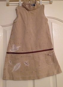 Beige cord dress