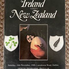 Very Rare 1989 Ireland v New Zealand - November International Programme