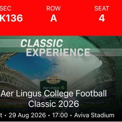 Aer Lingus Football 29 Aug  FRONT ROW